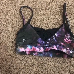 Lululemon Floral Spaghetti Strap Bra